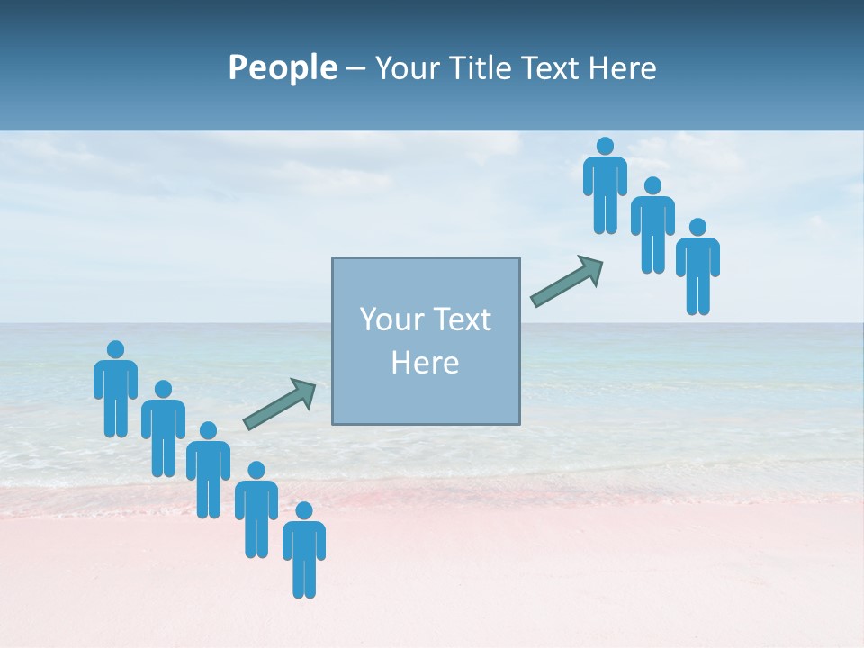 A Sandy Beach With A Blue Sky And Ocean In The Background PowerPoint Template