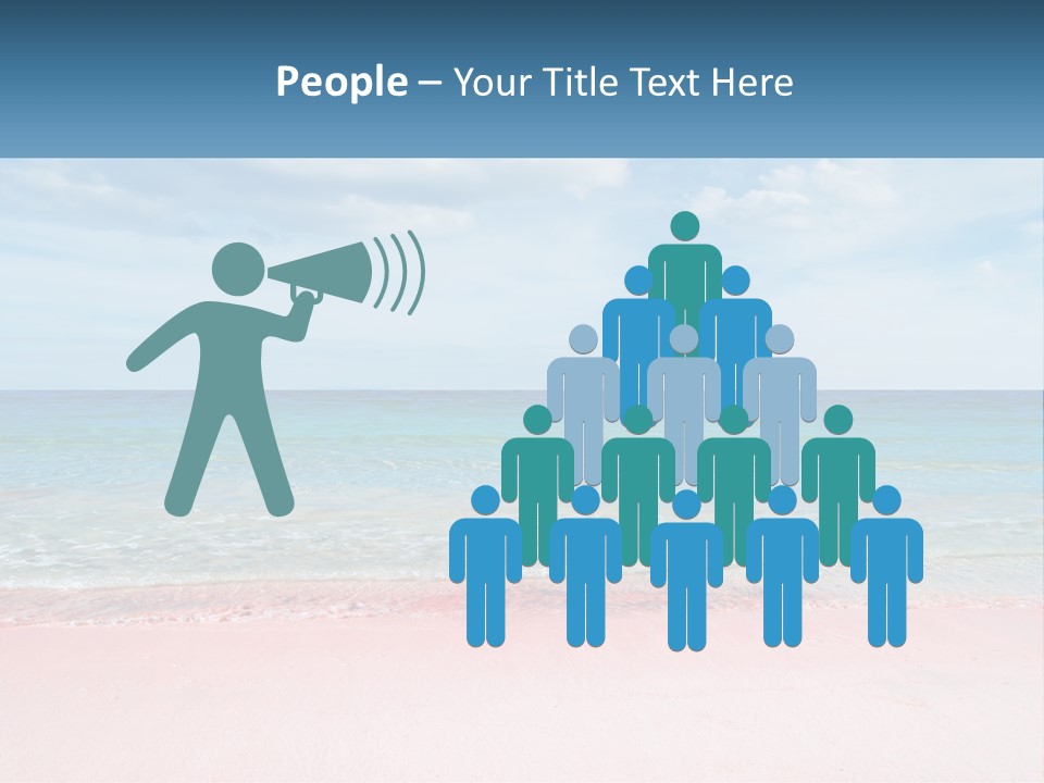 A Sandy Beach With A Blue Sky And Ocean In The Background PowerPoint Template