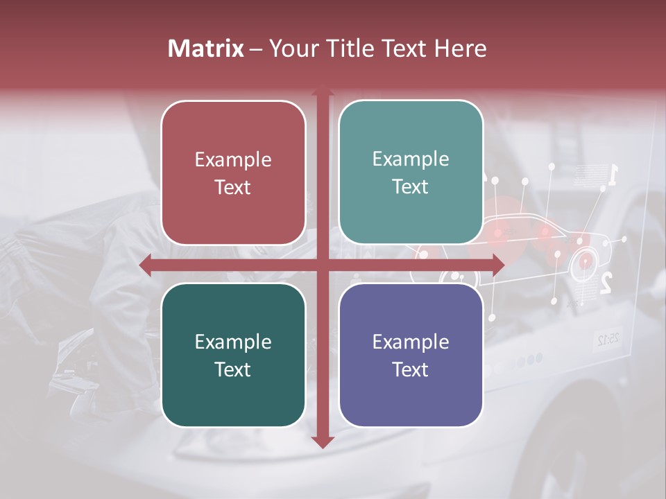 A Man Working On A Car In A Garage PowerPoint Template