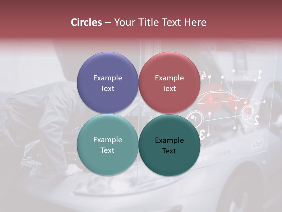 A Man Working On A Car In A Garage PowerPoint Template