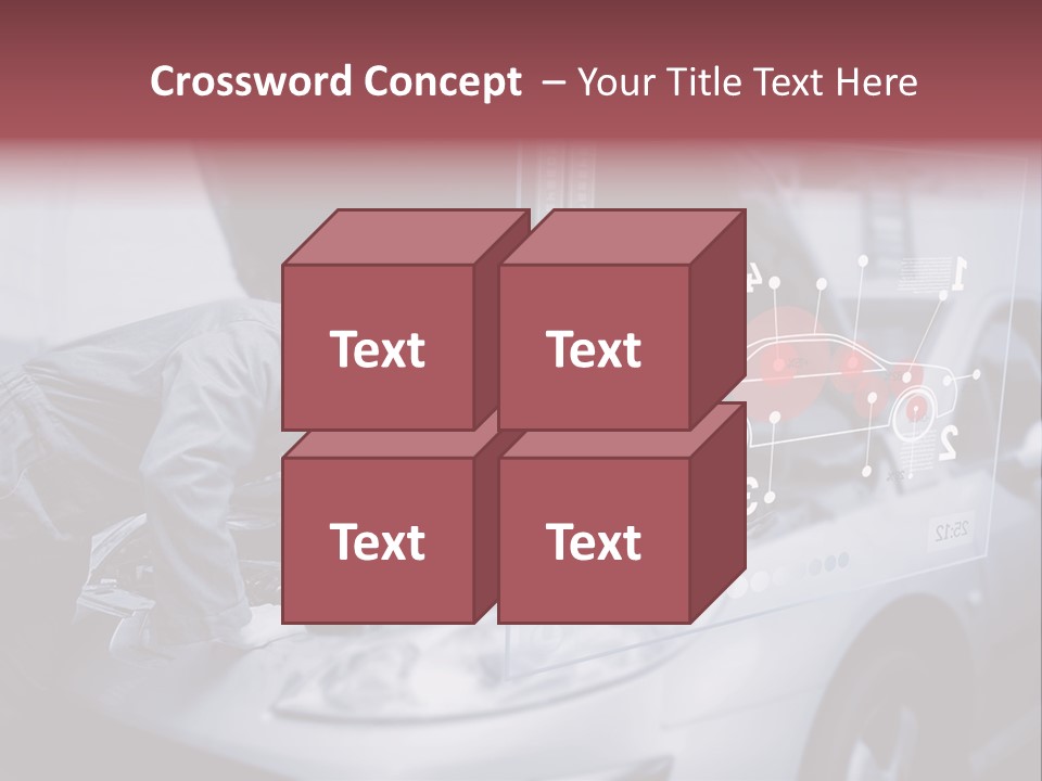 A Man Working On A Car In A Garage PowerPoint Template