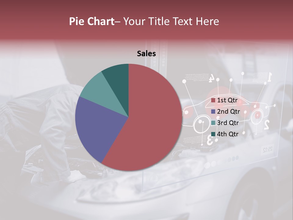 A Man Working On A Car In A Garage PowerPoint Template