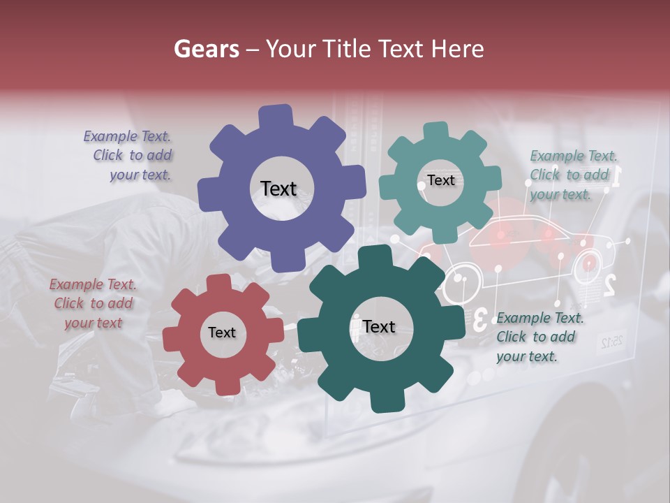 A Man Working On A Car In A Garage PowerPoint Template