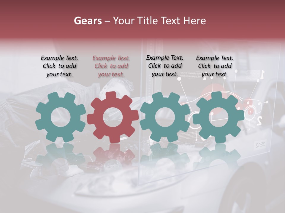 A Man Working On A Car In A Garage PowerPoint Template
