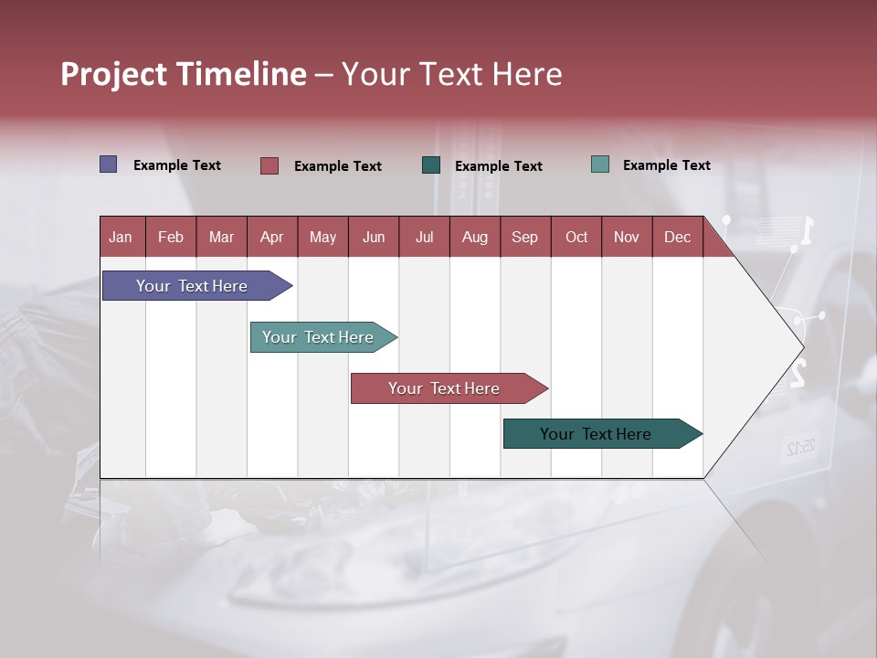 A Man Working On A Car In A Garage PowerPoint Template