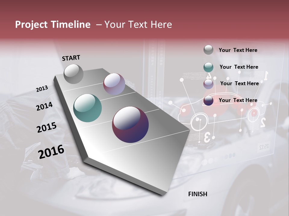 A Man Working On A Car In A Garage PowerPoint Template