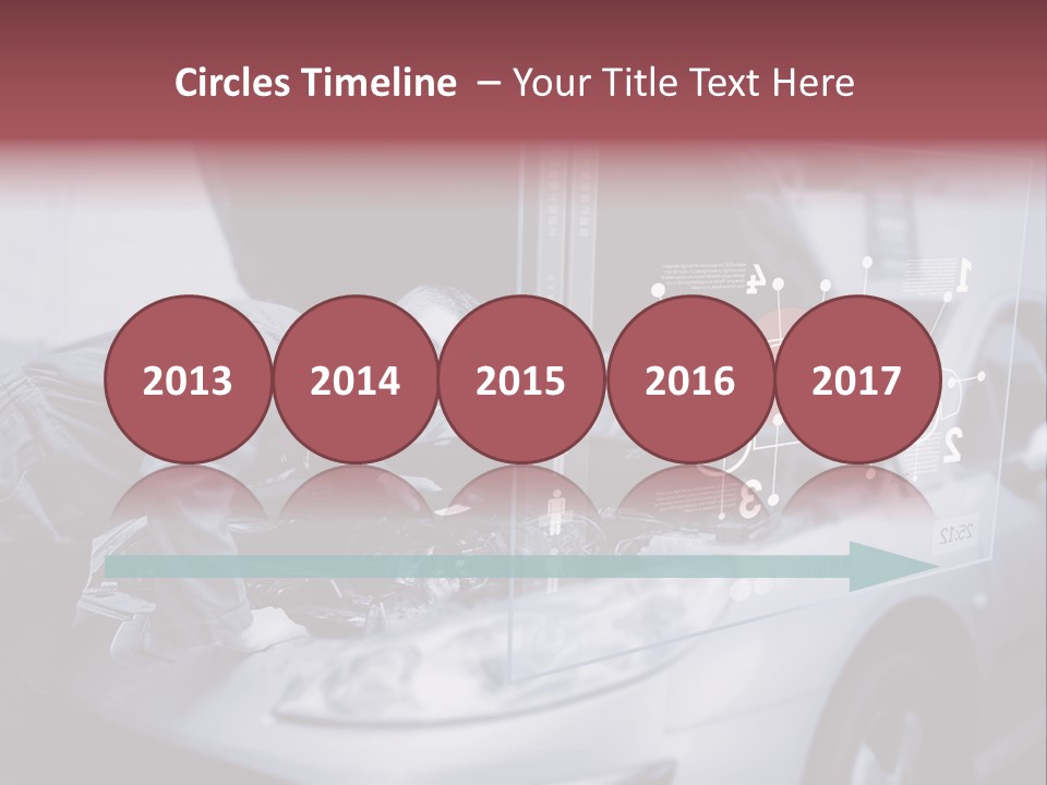 A Man Working On A Car In A Garage PowerPoint Template