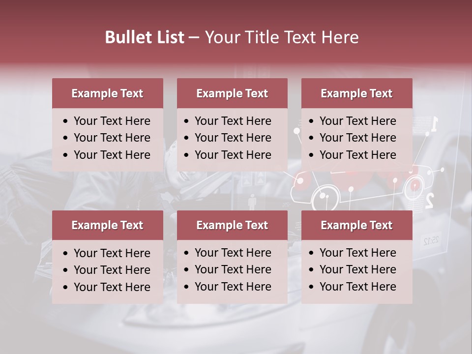 A Man Working On A Car In A Garage PowerPoint Template