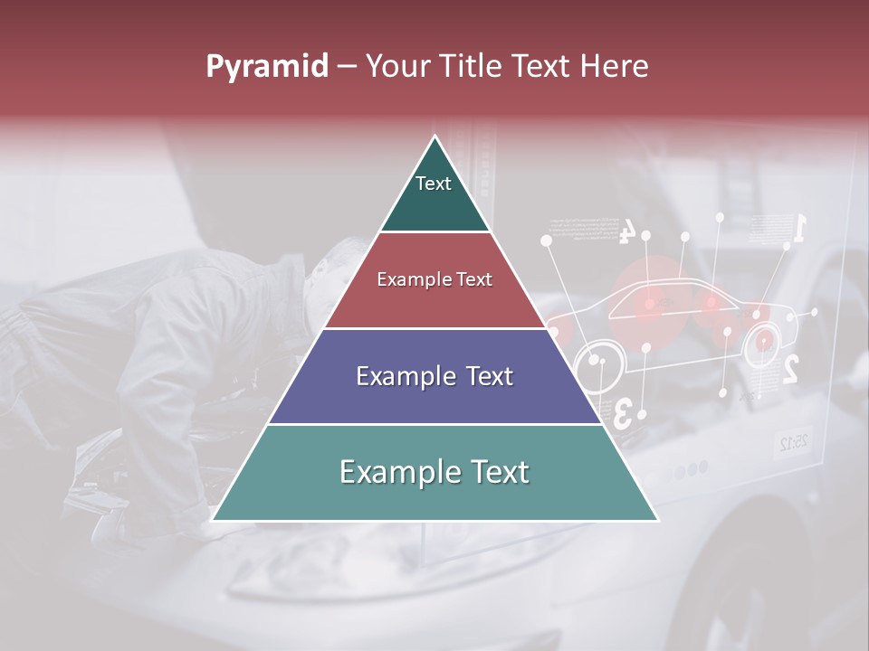 A Man Working On A Car In A Garage PowerPoint Template