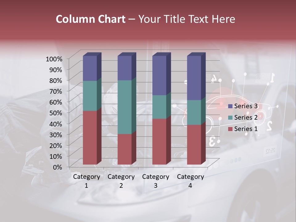 A Man Working On A Car In A Garage PowerPoint Template
