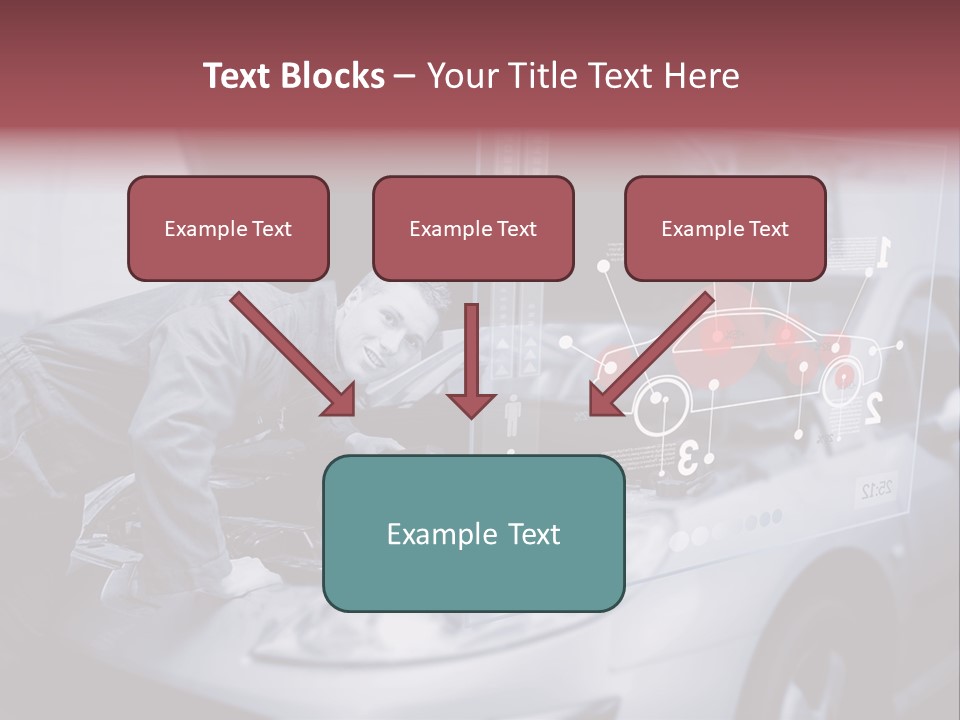 A Man Working On A Car In A Garage PowerPoint Template