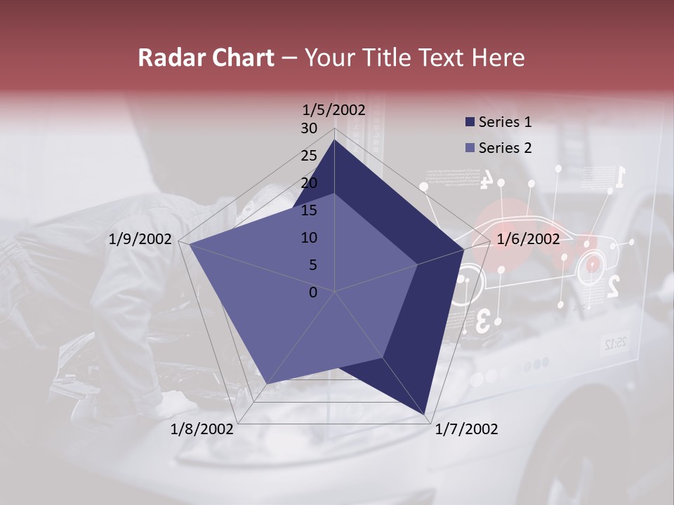A Man Working On A Car In A Garage PowerPoint Template