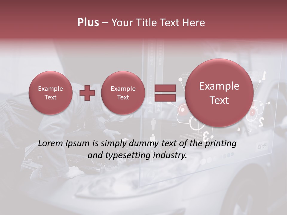 A Man Working On A Car In A Garage PowerPoint Template