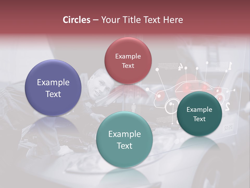 A Man Working On A Car In A Garage PowerPoint Template
