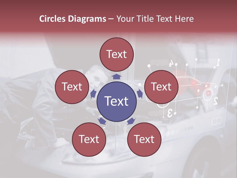 A Man Working On A Car In A Garage PowerPoint Template