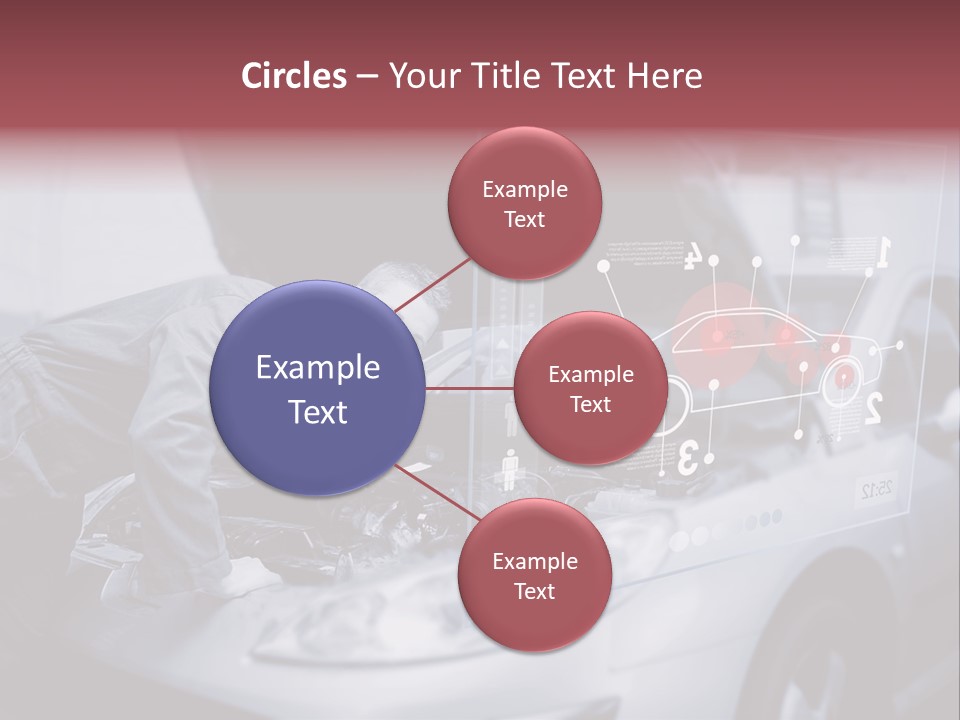 A Man Working On A Car In A Garage PowerPoint Template
