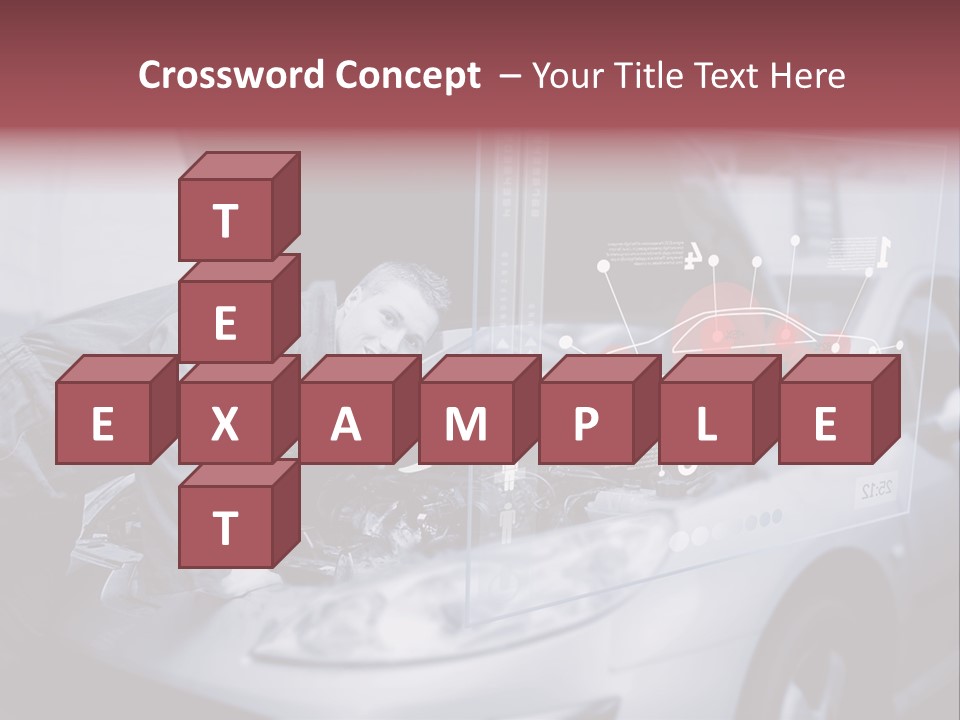 A Man Working On A Car In A Garage PowerPoint Template