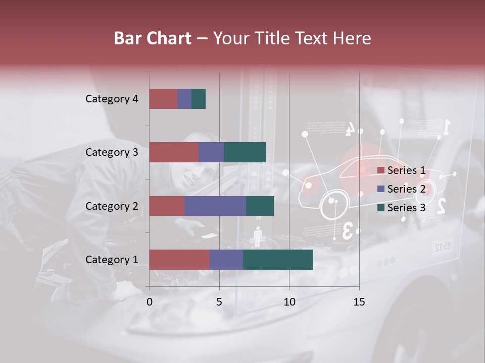 A Man Working On A Car In A Garage PowerPoint Template