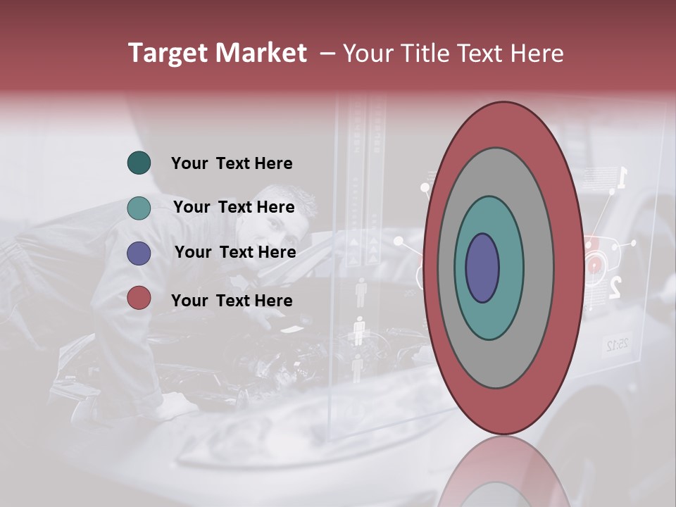 A Man Working On A Car In A Garage PowerPoint Template