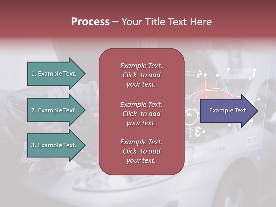 A Man Working On A Car In A Garage PowerPoint Template