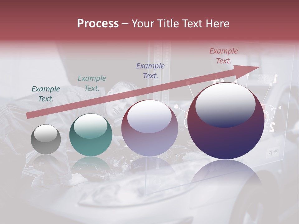 A Man Working On A Car In A Garage PowerPoint Template