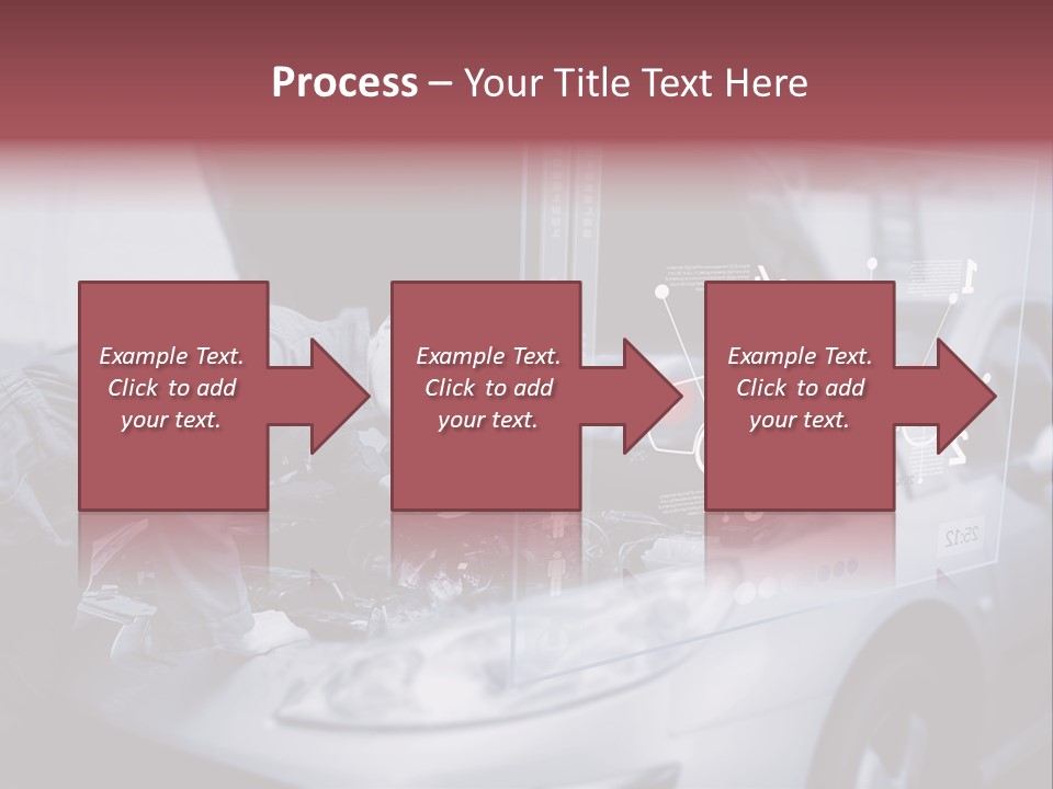 A Man Working On A Car In A Garage PowerPoint Template