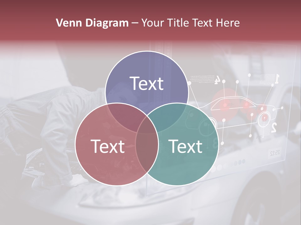 A Man Working On A Car In A Garage PowerPoint Template