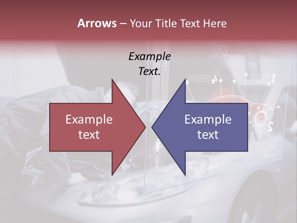 A Man Working On A Car In A Garage PowerPoint Template