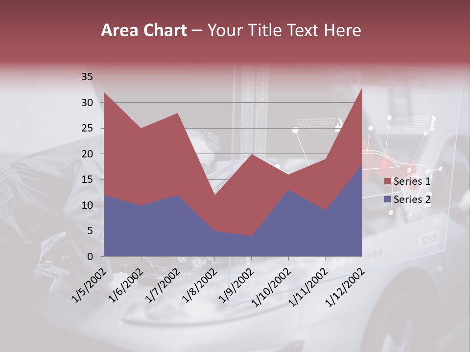 A Man Working On A Car In A Garage PowerPoint Template