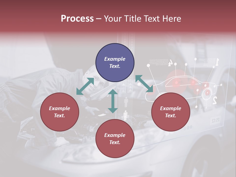 A Man Working On A Car In A Garage PowerPoint Template