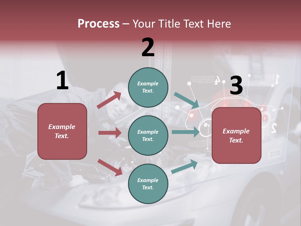 A Man Working On A Car In A Garage PowerPoint Template