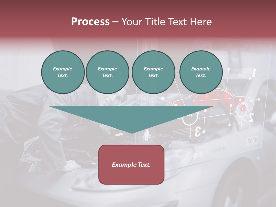 A Man Working On A Car In A Garage PowerPoint Template