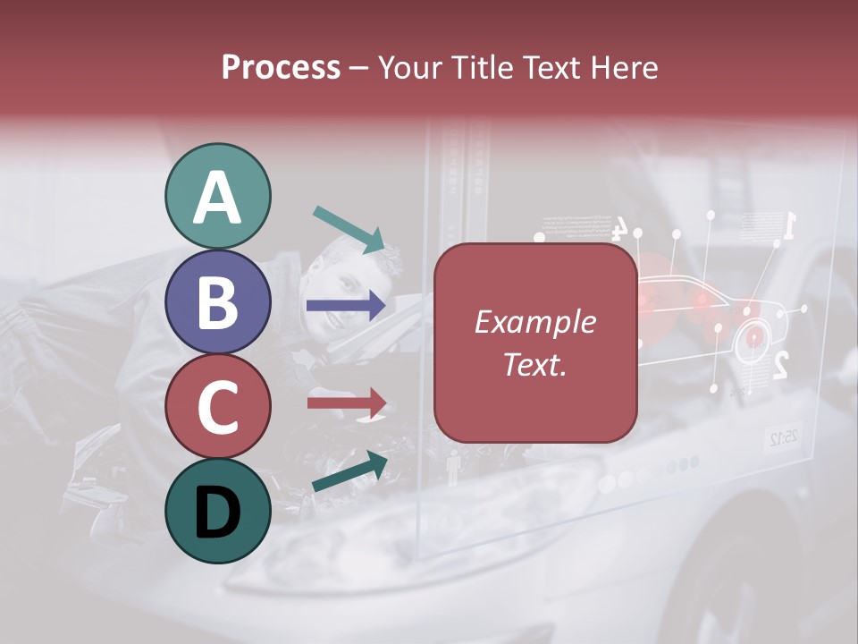 A Man Working On A Car In A Garage PowerPoint Template