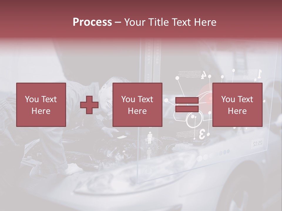 A Man Working On A Car In A Garage PowerPoint Template