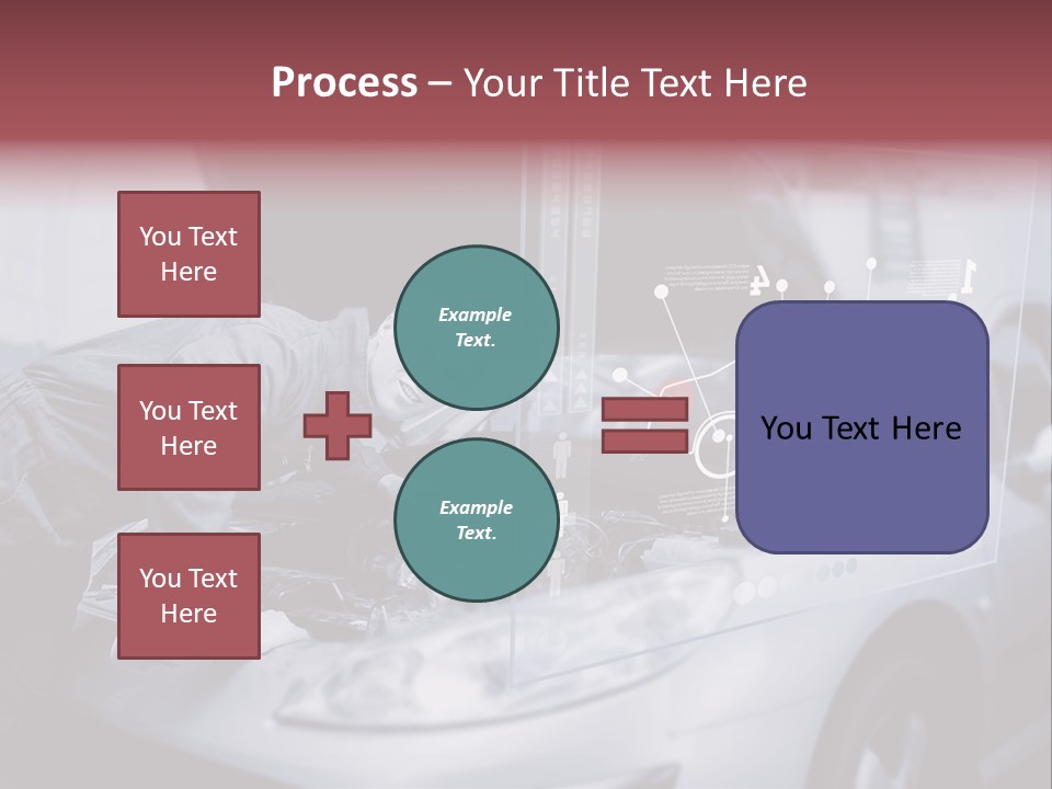 A Man Working On A Car In A Garage PowerPoint Template