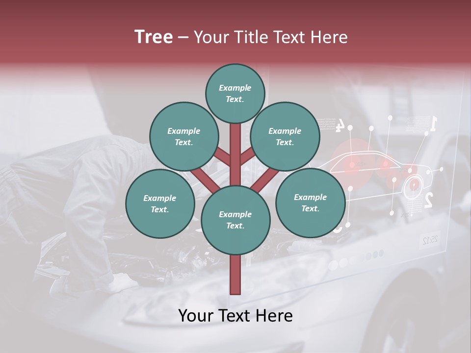 A Man Working On A Car In A Garage PowerPoint Template