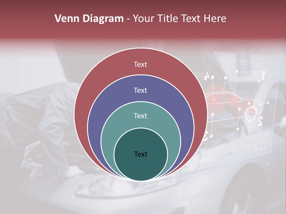 A Man Working On A Car In A Garage PowerPoint Template