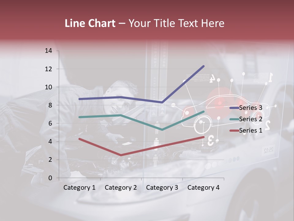 A Man Working On A Car In A Garage PowerPoint Template