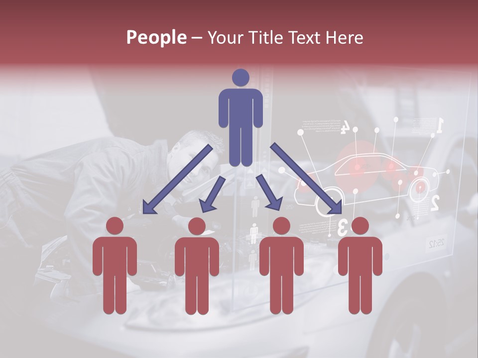 A Man Working On A Car In A Garage PowerPoint Template