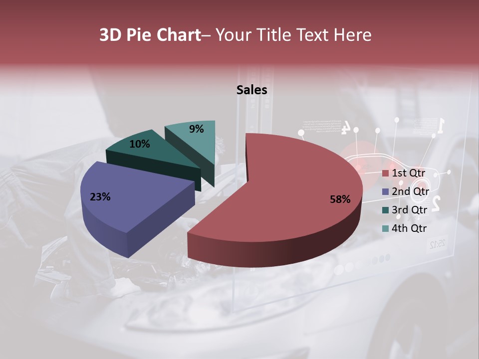 A Man Working On A Car In A Garage PowerPoint Template