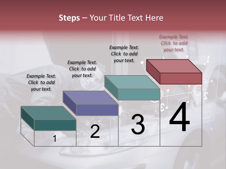 A Man Working On A Car In A Garage PowerPoint Template