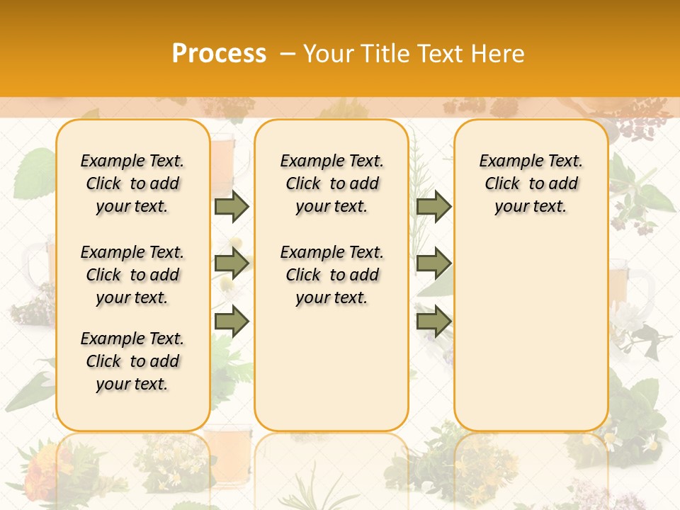 A Variety Of Flowers And Herbs On A White Background PowerPoint Template