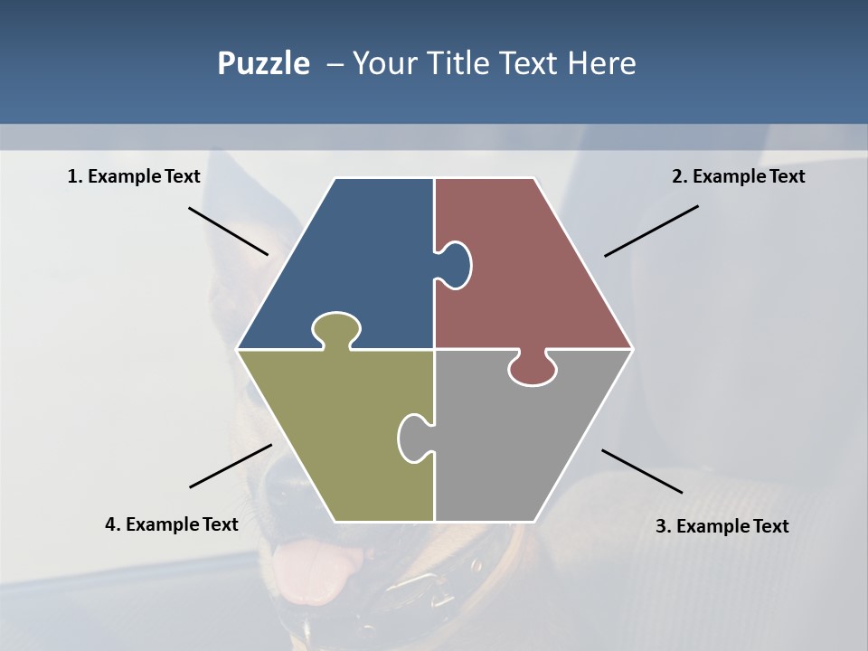 A Dog Is Sitting In The Back Seat Of A Car PowerPoint Template