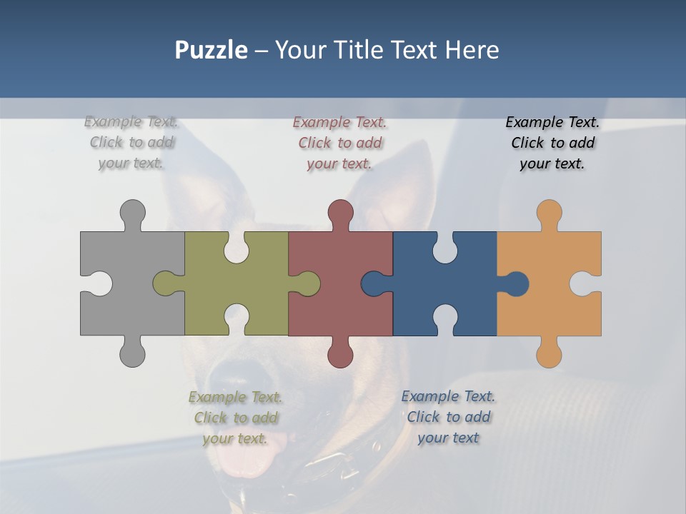 A Dog Is Sitting In The Back Seat Of A Car PowerPoint Template