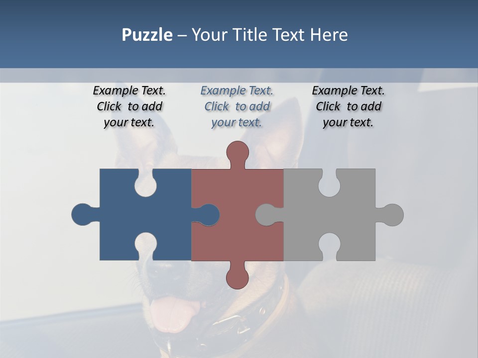 A Dog Is Sitting In The Back Seat Of A Car PowerPoint Template