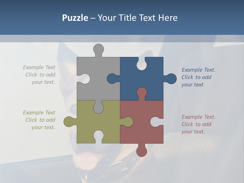 A Dog Is Sitting In The Back Seat Of A Car PowerPoint Template