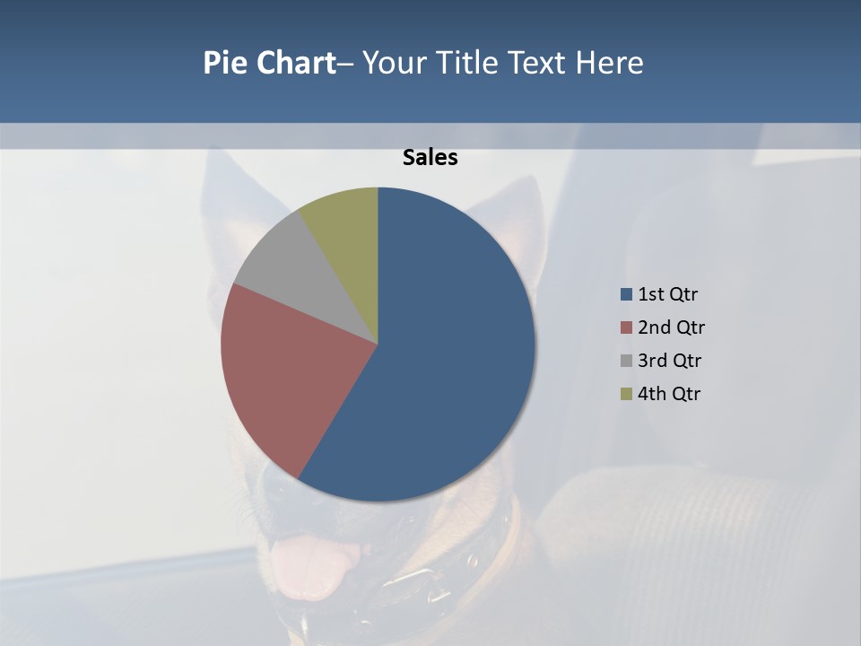 A Dog Is Sitting In The Back Seat Of A Car PowerPoint Template