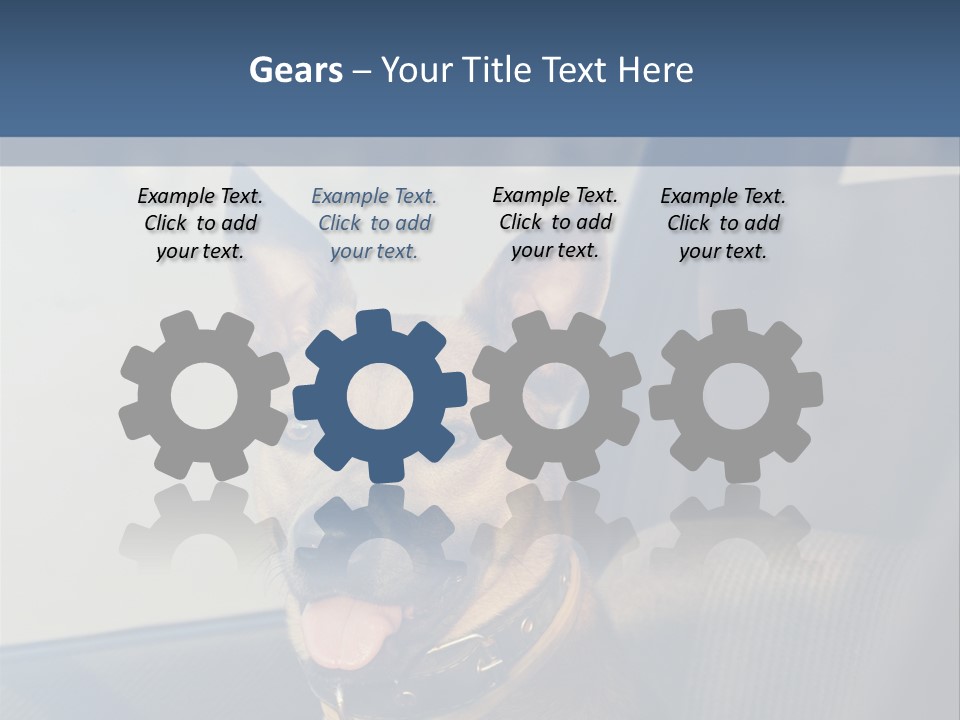 A Dog Is Sitting In The Back Seat Of A Car PowerPoint Template