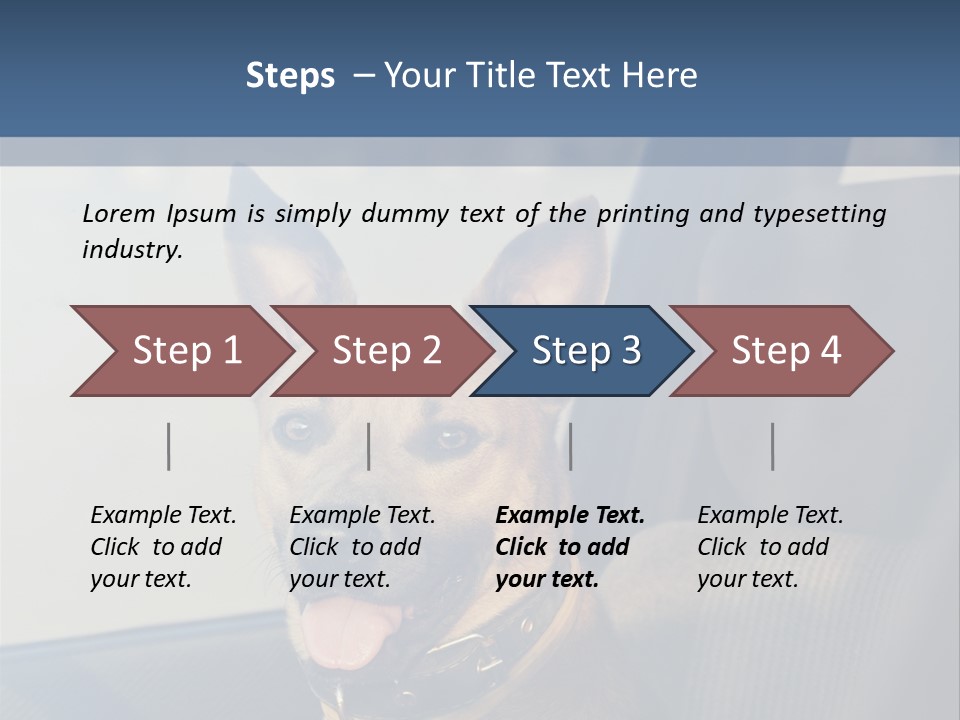 A Dog Is Sitting In The Back Seat Of A Car PowerPoint Template