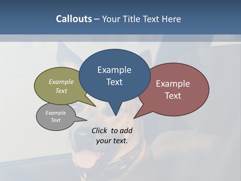 A Dog Is Sitting In The Back Seat Of A Car PowerPoint Template